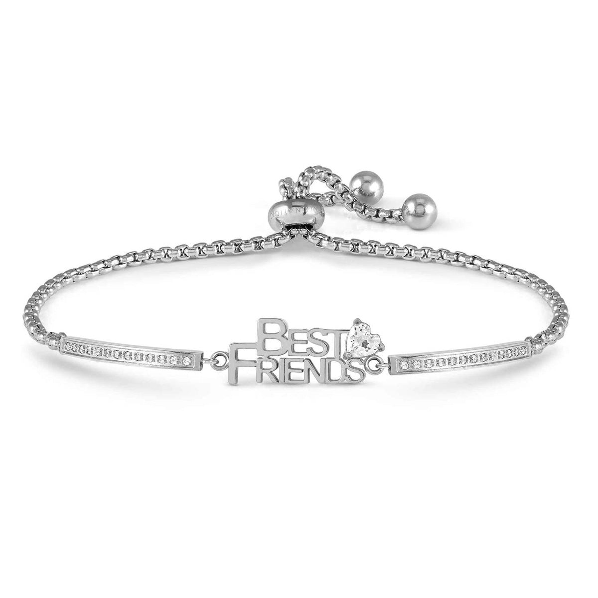 Nomination Silver Milleluci Best Friends Heart CZ Bracelet