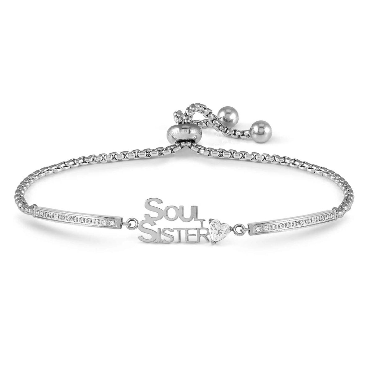 Nomination Silver Milleluci Soul Sisters Heart CZ Bracelet