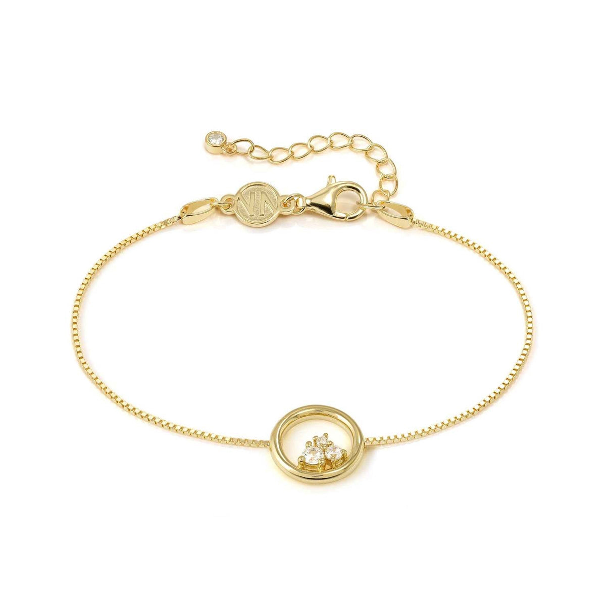 Nomination Gold Dream Beats Circle White CZ Bracelet