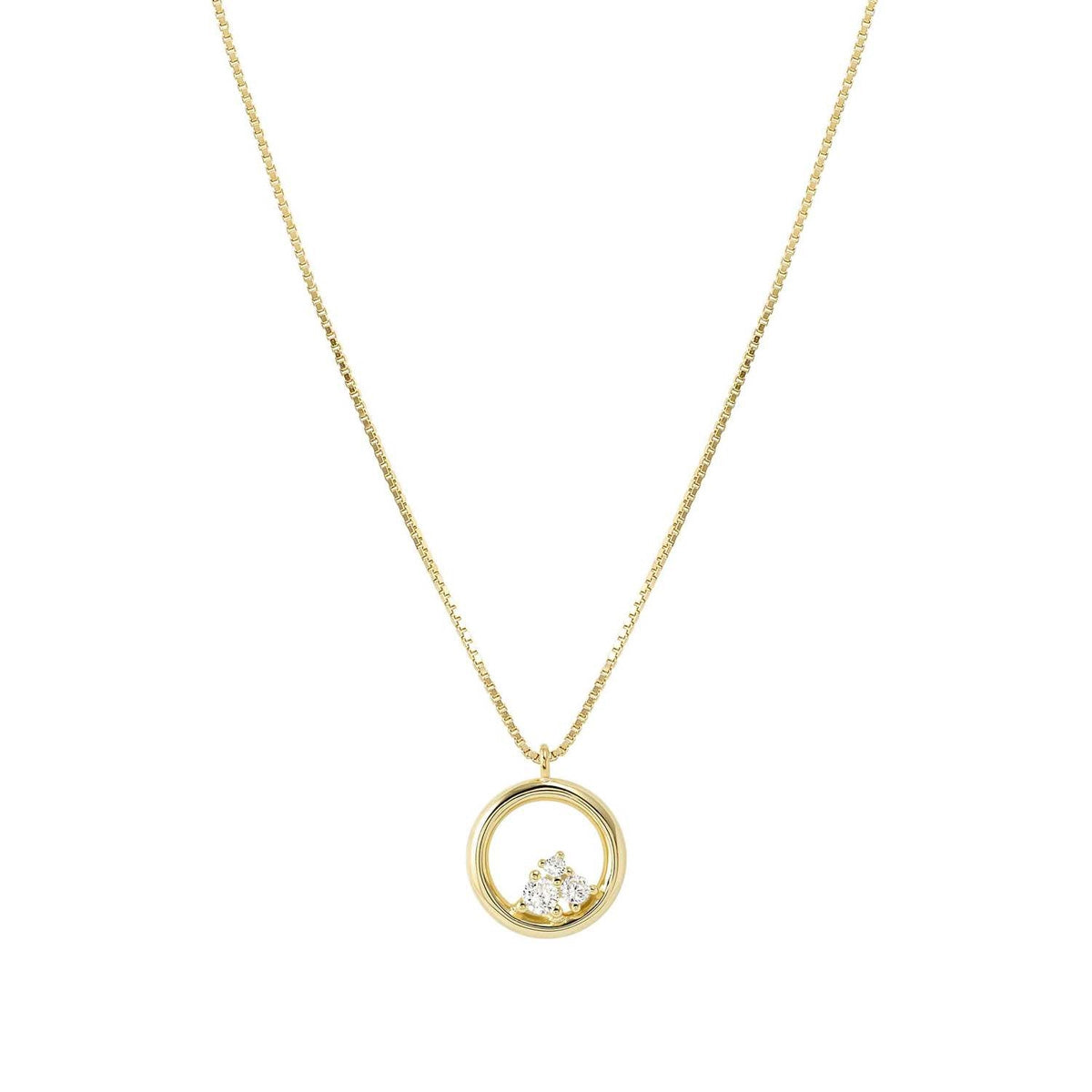 Nomination Gold Dream Beats Circle White CZ Necklace