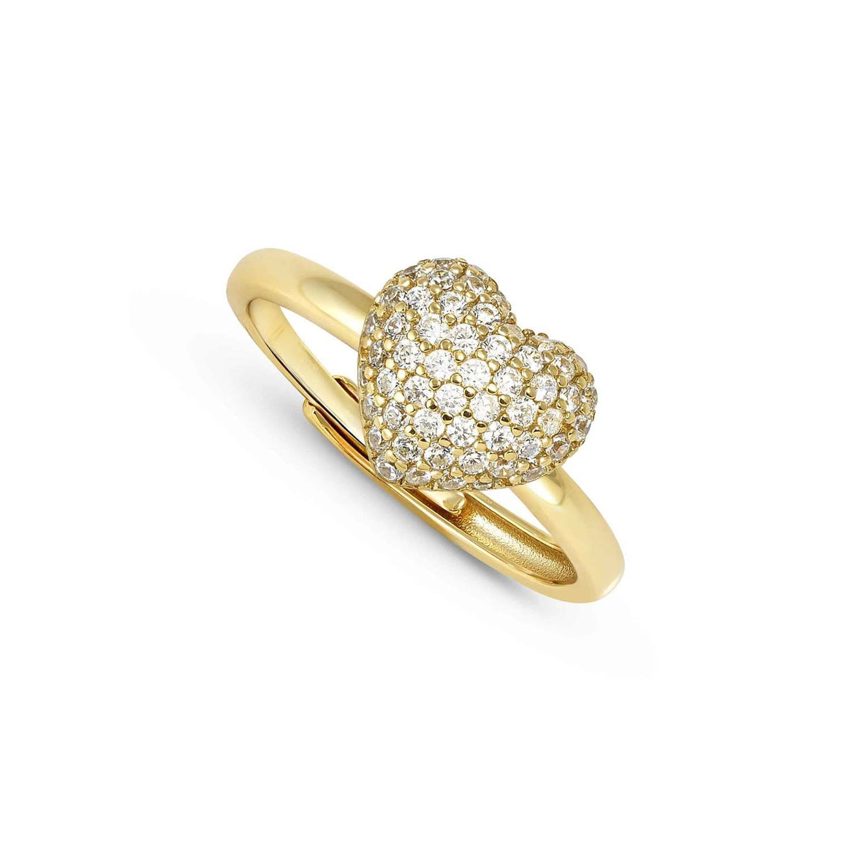 Nomination Gold Lifepoetry White Pavé Heart Ring