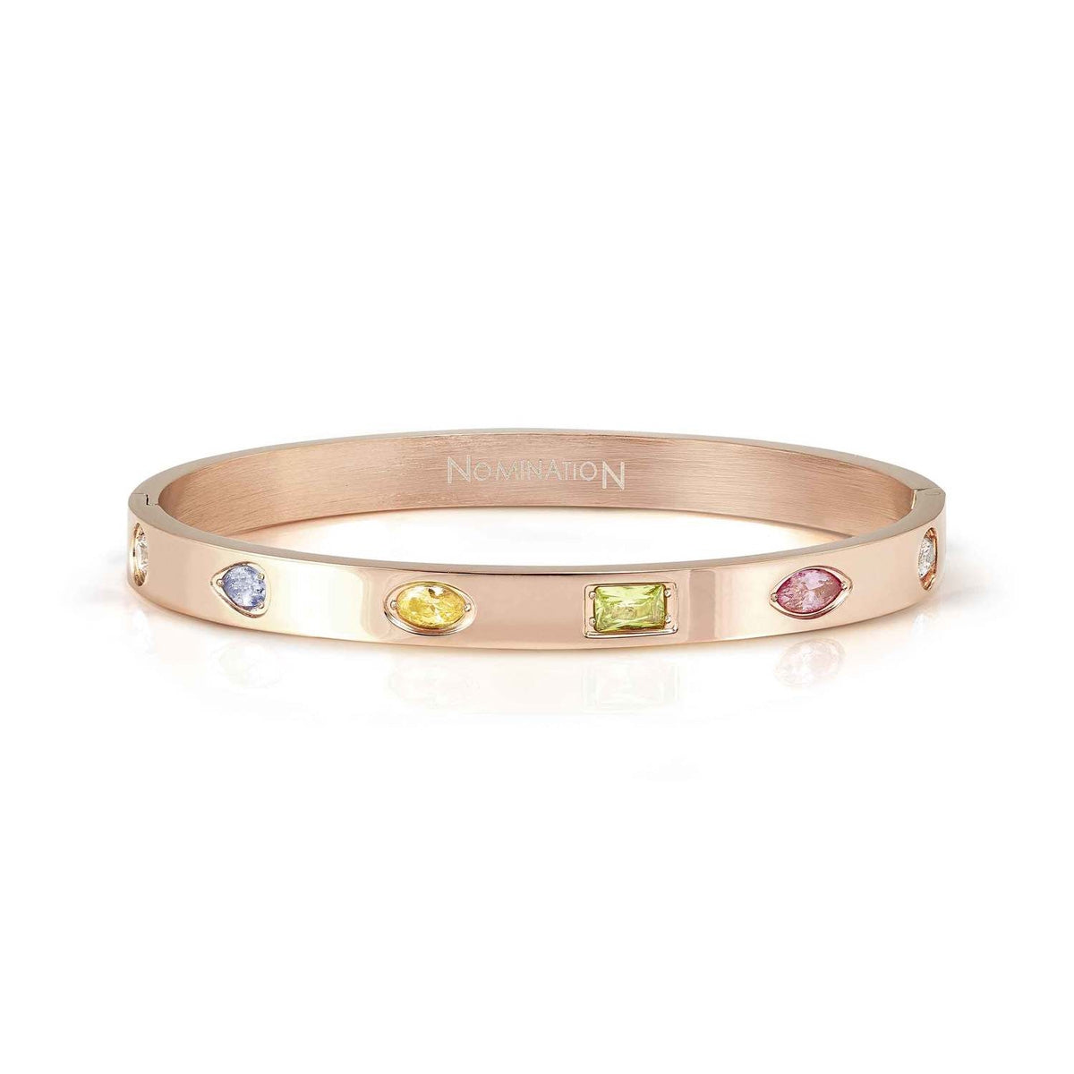 Nomination Rose Gold Pretty Bangles Multicoloured CZ Bangle Large