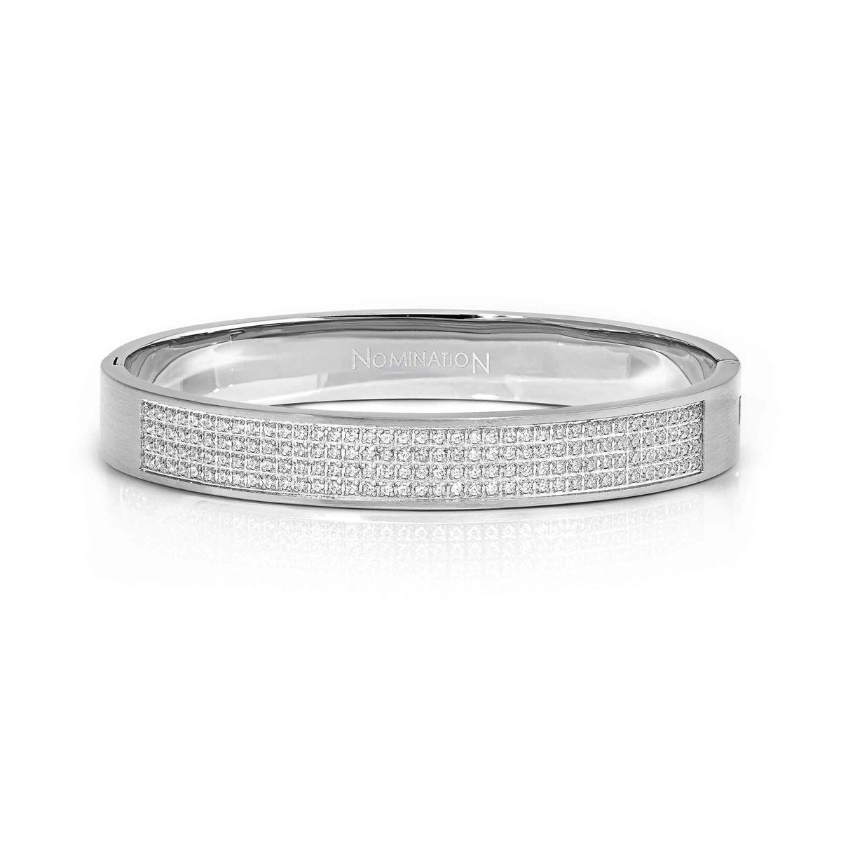 Nomination Silver Pretty Bangles White Pavé Chunky Bangle Small