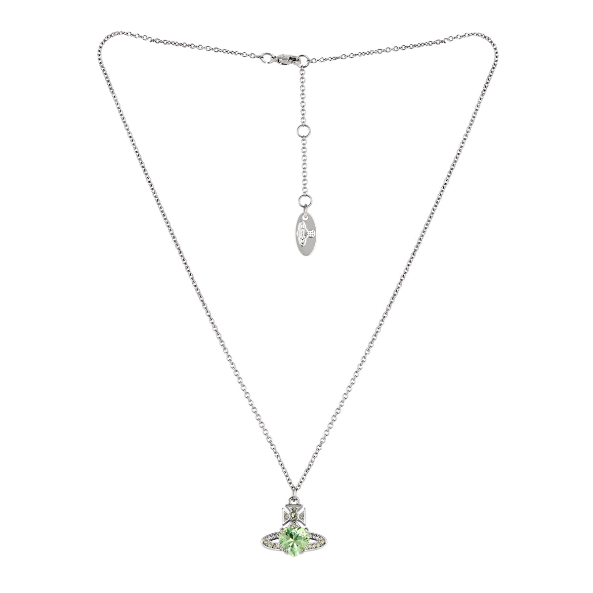Vivienne Westwood Silver Light Green Ariella Necklace