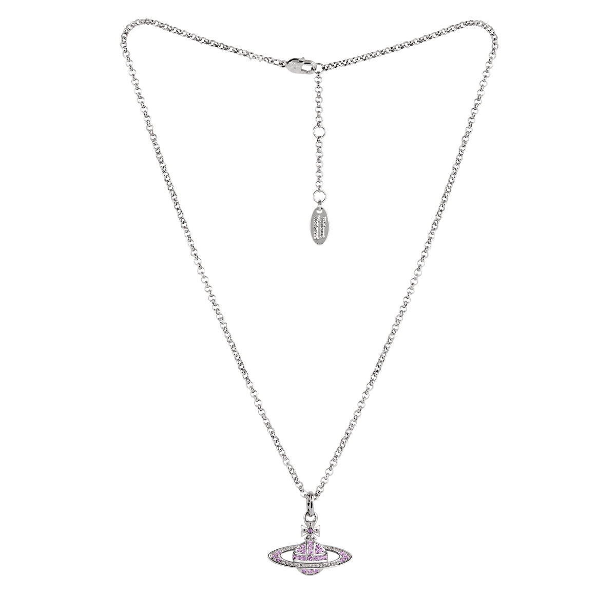 Vivienne Westwood Silver Violet Mini Bas Relief Necklace