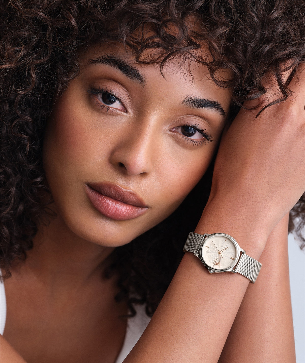 Olivia Burton Silver Classic Bee Silver Milanese Strap Watch