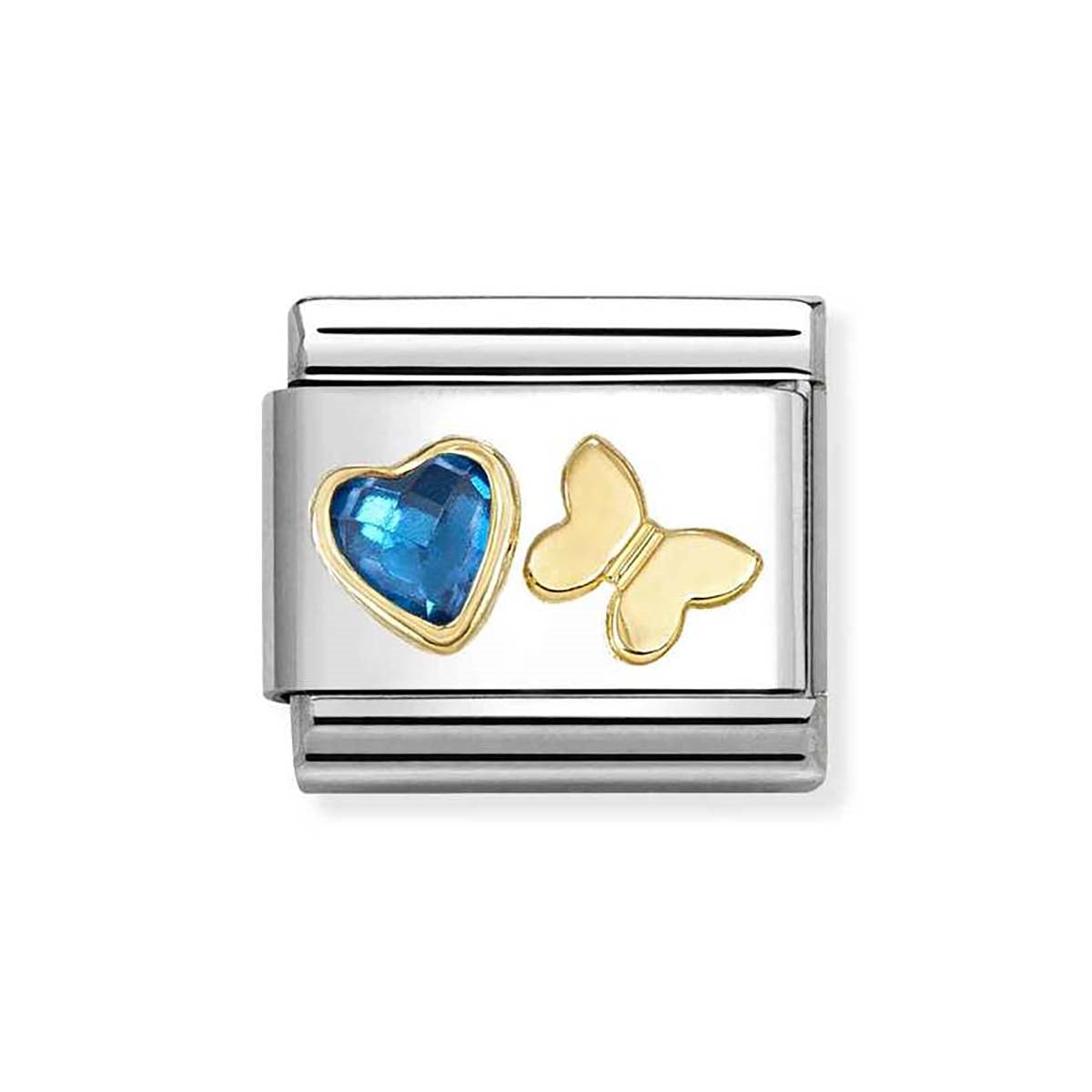 Nomination Blue Heart Butterfly Charm