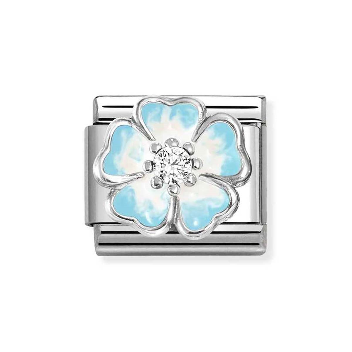 Nomination Blue Flower Charm