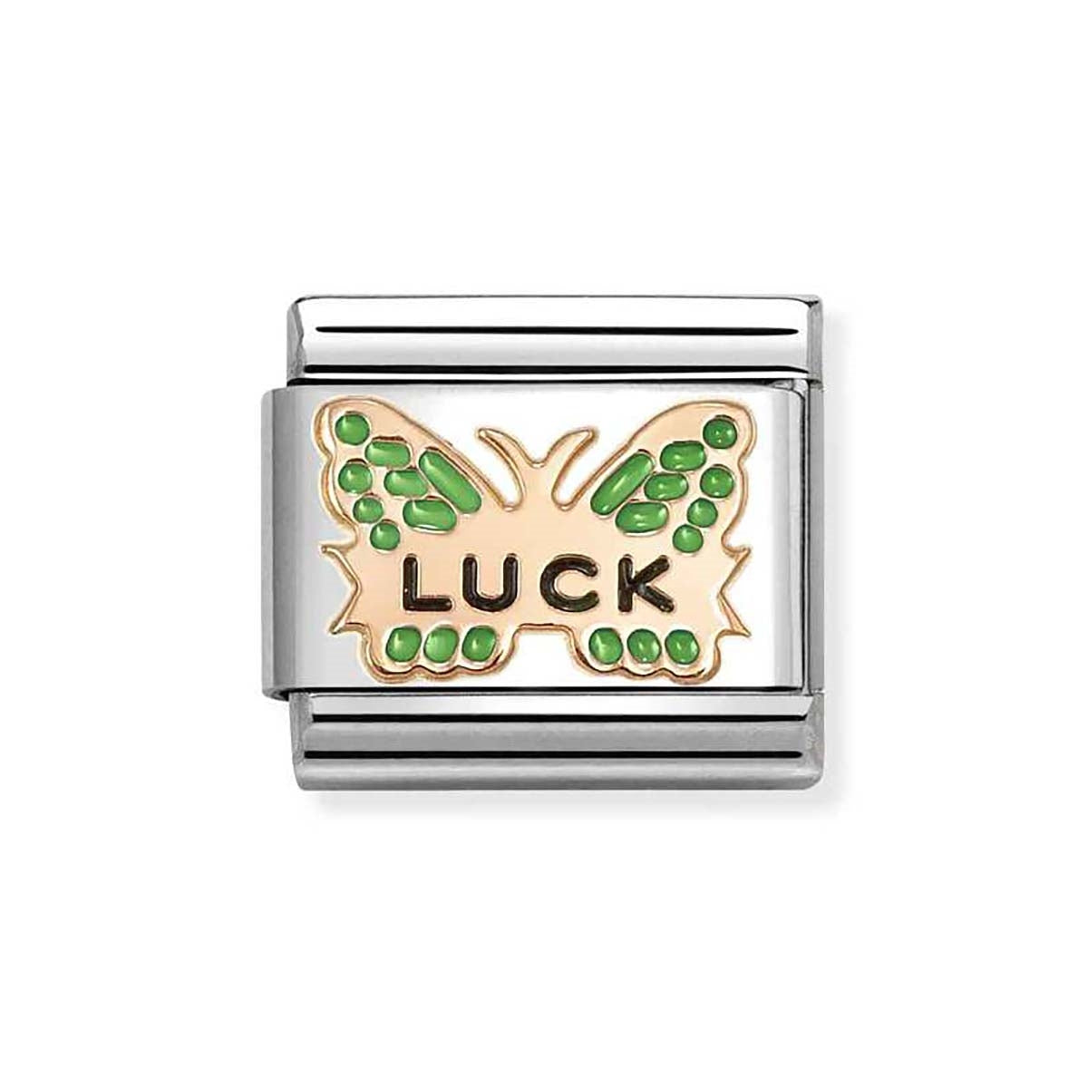 Nomination Green Butterfly Luck Charm