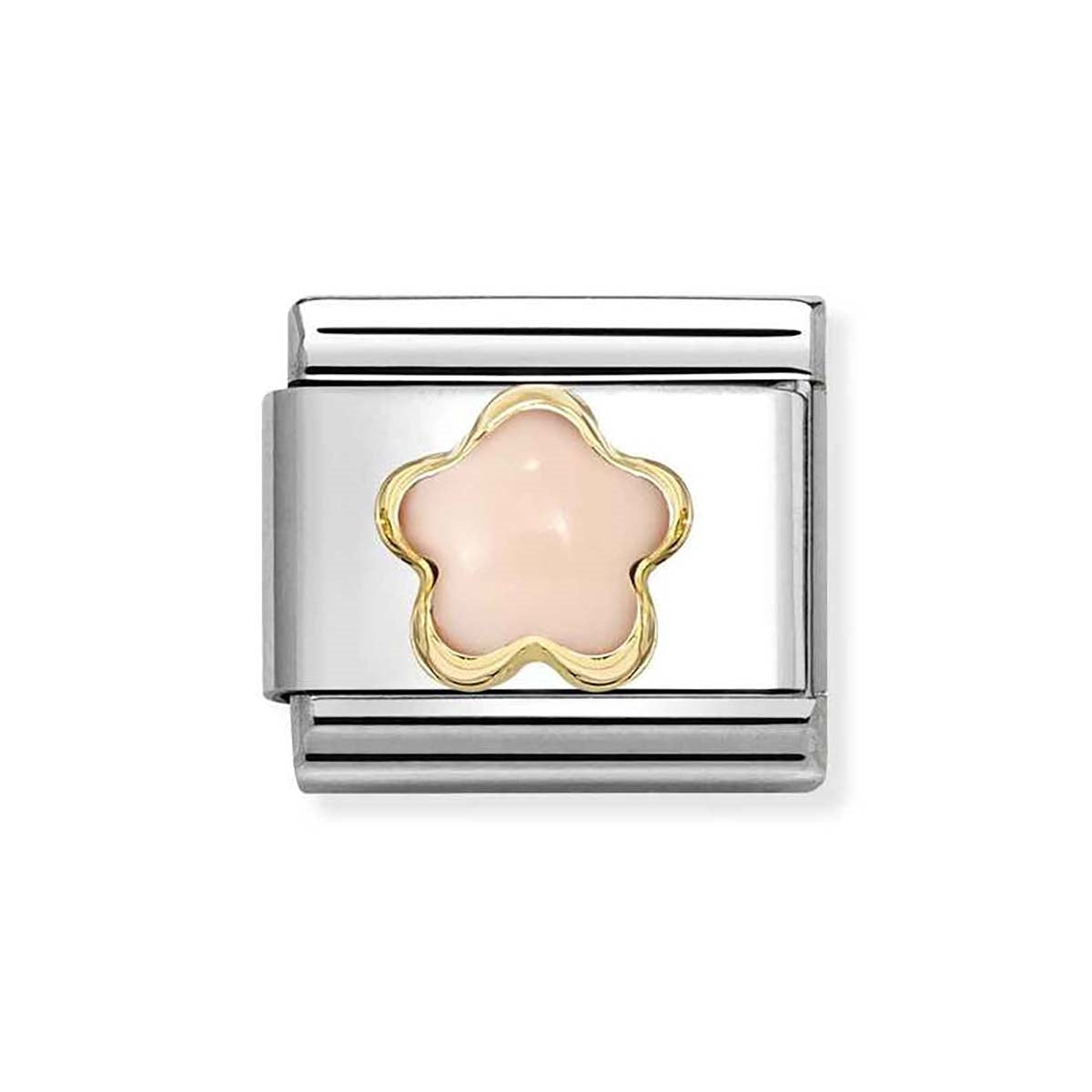 Nomination Coral Pink Flower Charm
