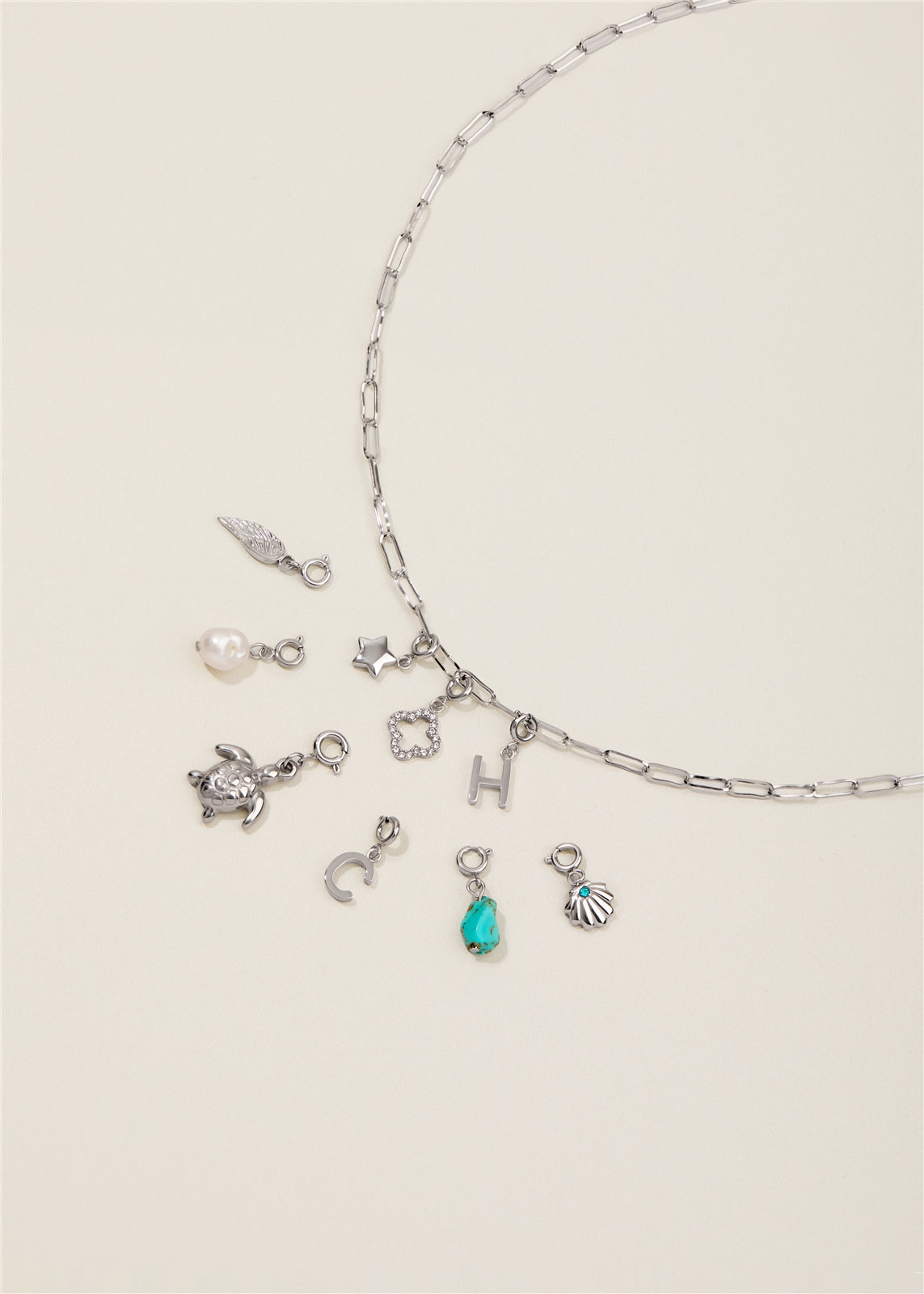 Over & Over Silver CZ Clover Charm