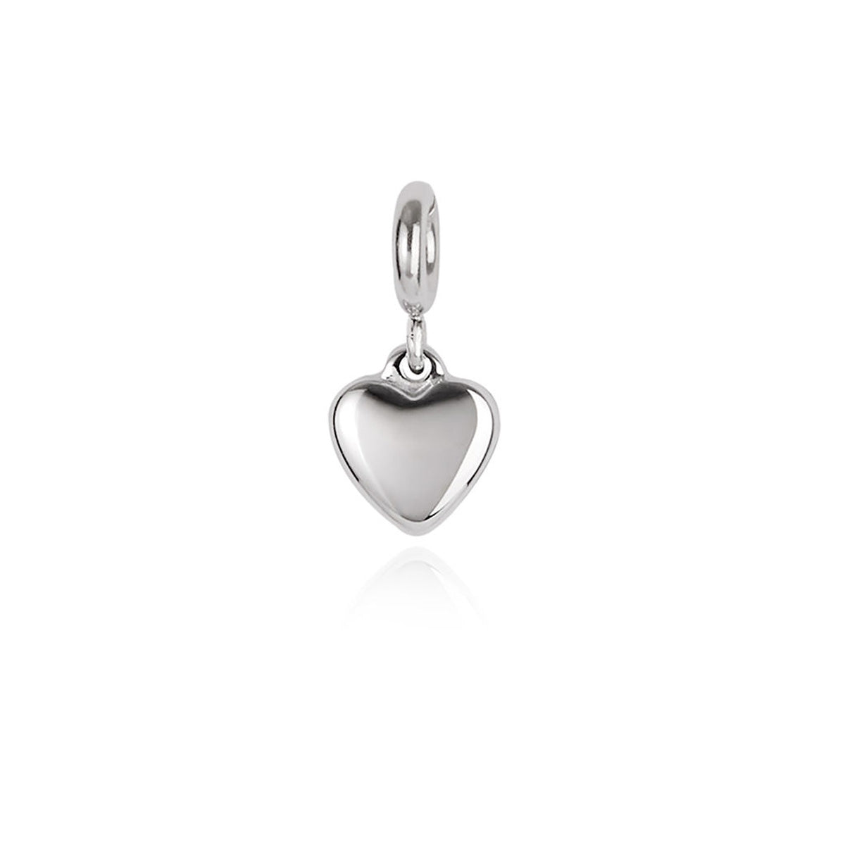 Over & Over Silver Puffy Heart Charm