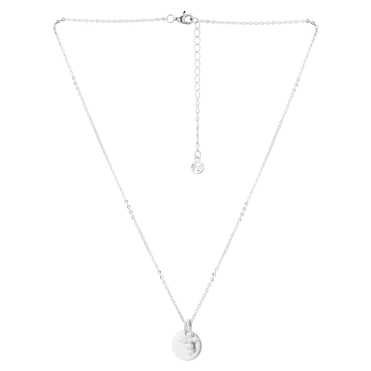 Argento Silver Kids Engravable Cross Necklace