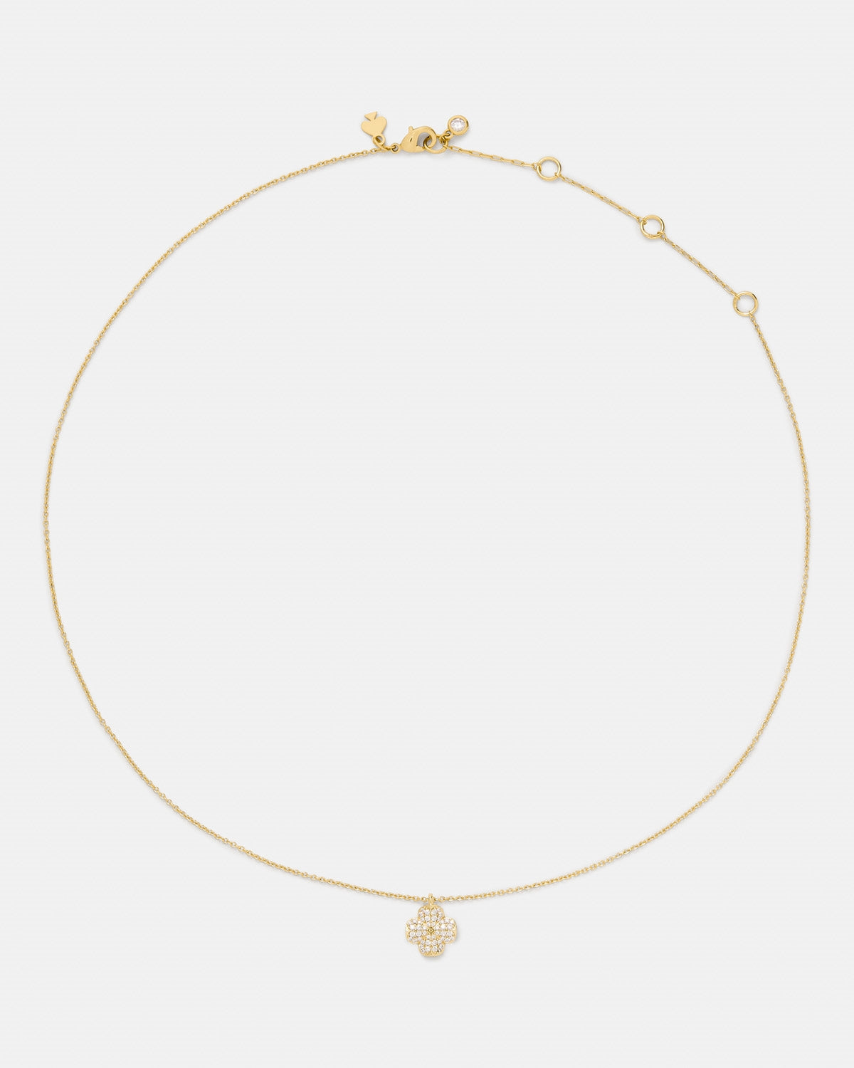 Kate Spade New York Gold Spade Flower Pavé Necklace