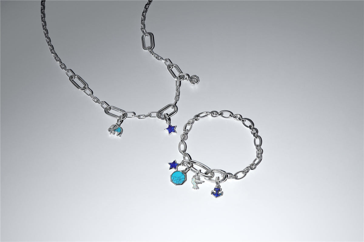 Pandora Silver Blue Star Mini Dangle Charm