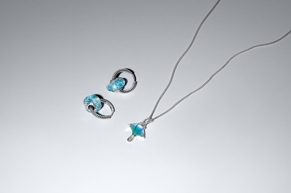 Pandora Silver Manta Ray Dangle Charm