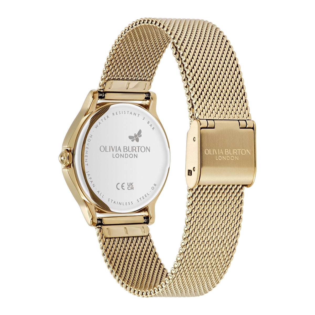 Olivia Burton Gold Classic Bee Gold Milanese Strap Watch
