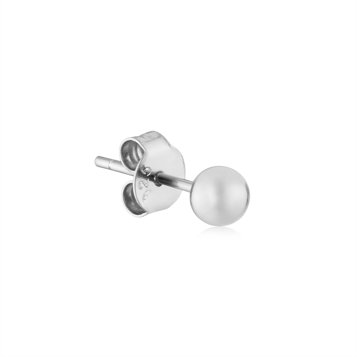 Argento Silver 4mm Ball Stud Earrings