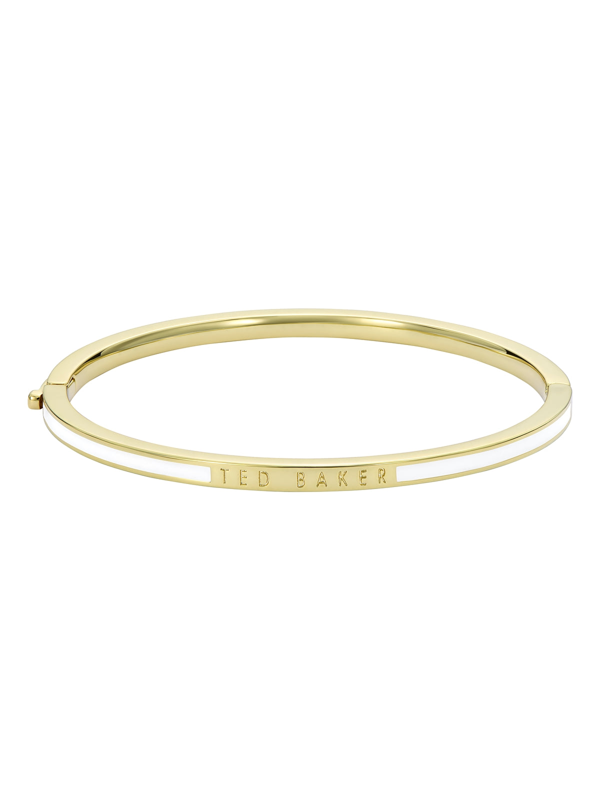 Ted Baker Gold Roley White Enamel Bangle