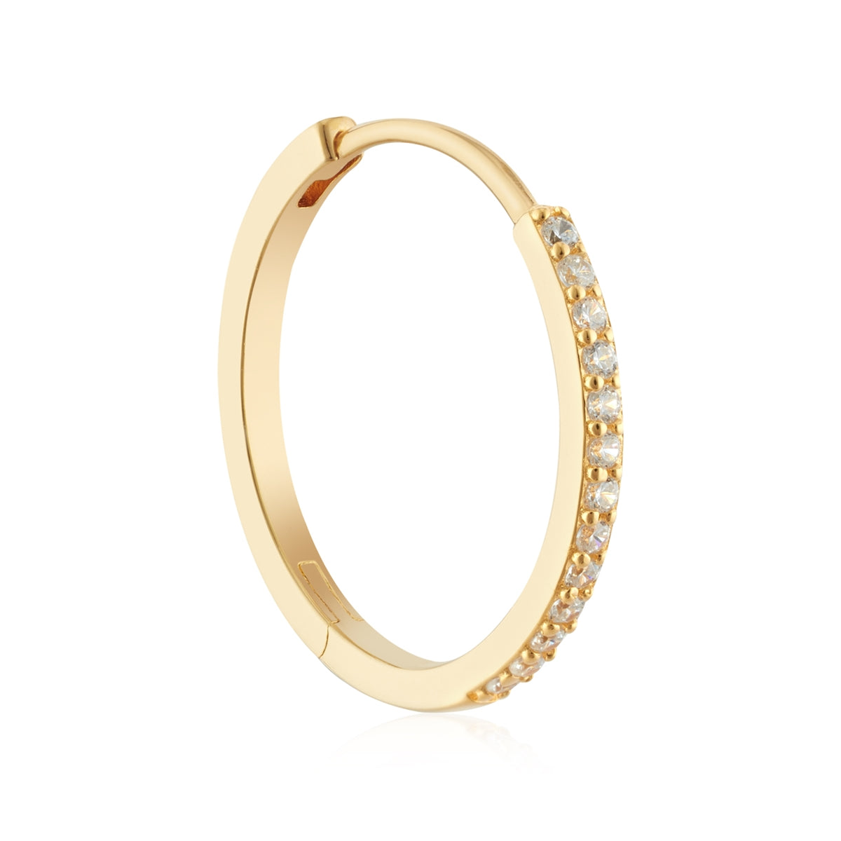 Argento Gold CZ 20mm Hoop Earrings