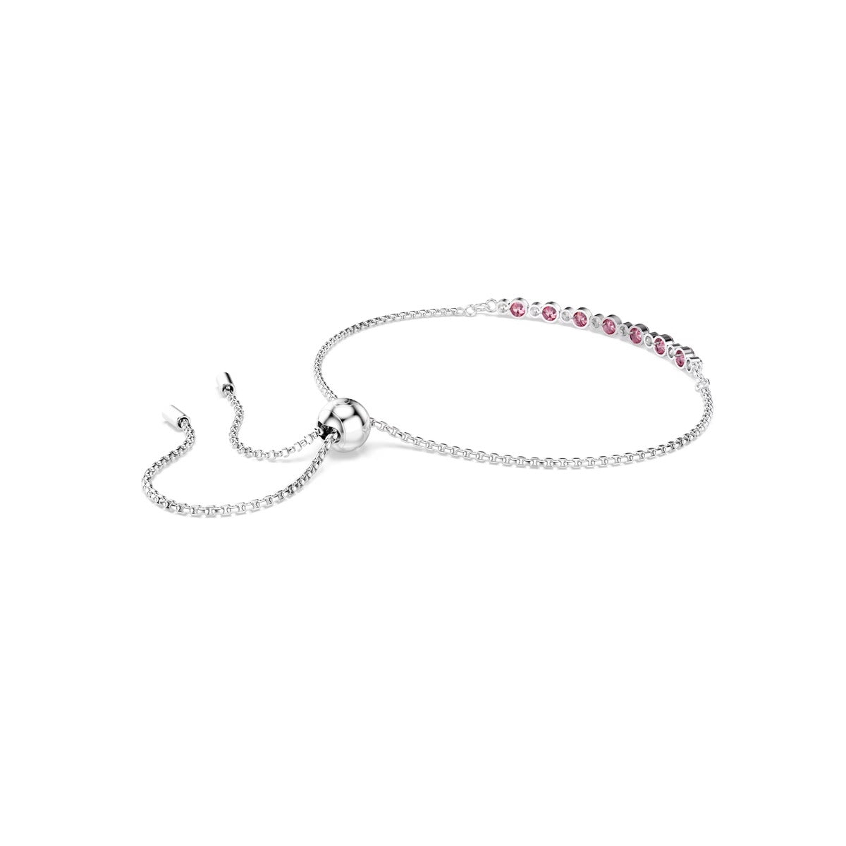 Swarovski Matrix Silver Pink Round Cut Bracelet
