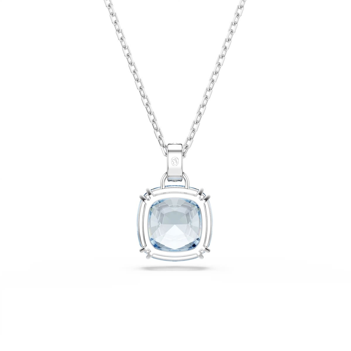 Swarovski Millenia Silver Blue Cushion Cut Necklace
