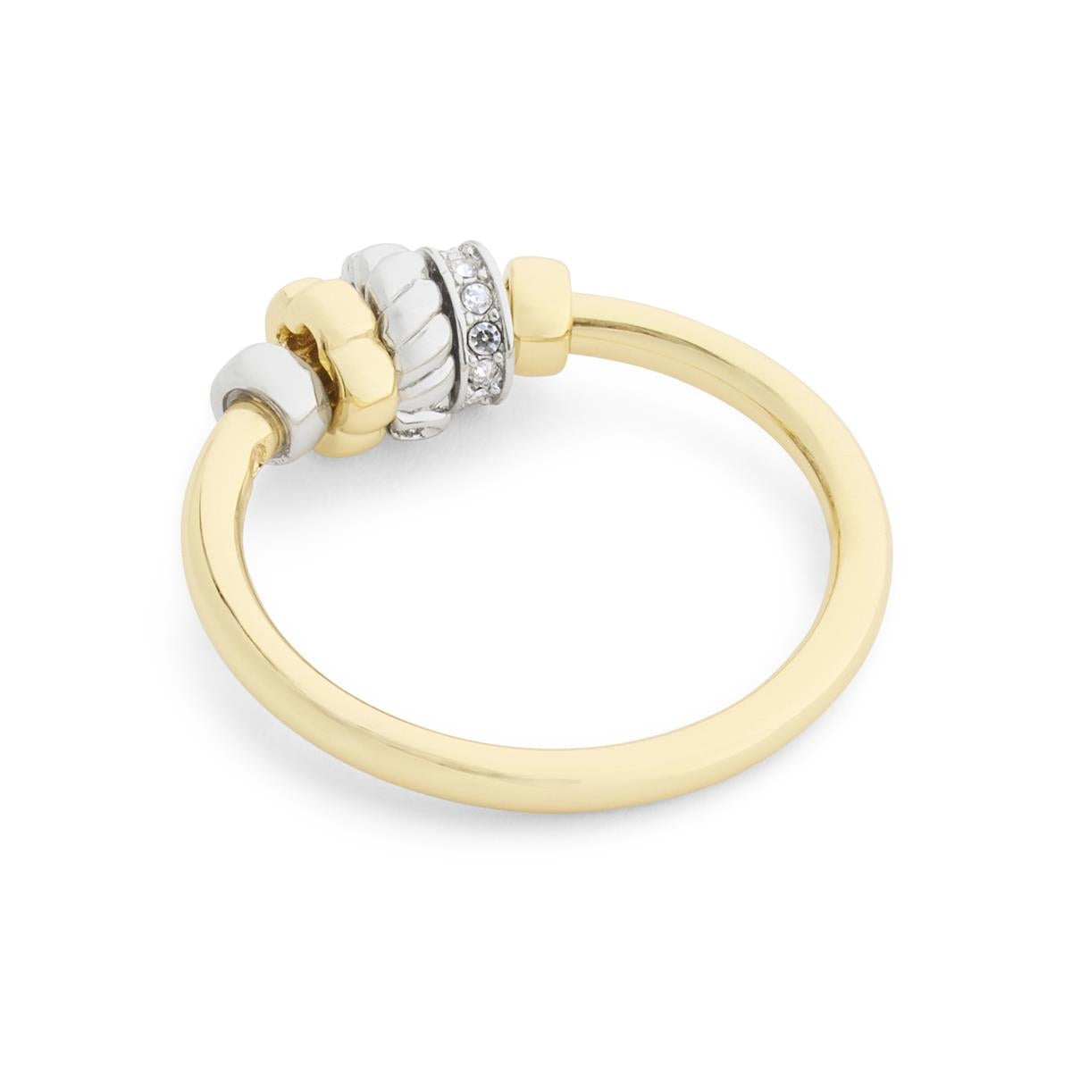 Coach Gold Signature Rondelle Charm Band Ring
