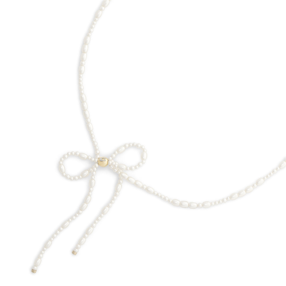 Coach Gold Pearl Bow Choker
