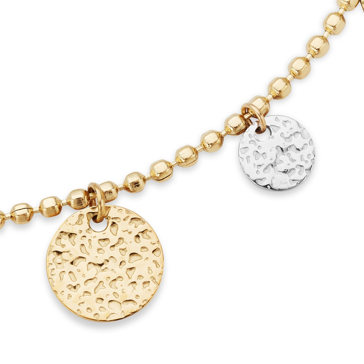 Over & Over Gold Stainless Steel Two Tone Anklet