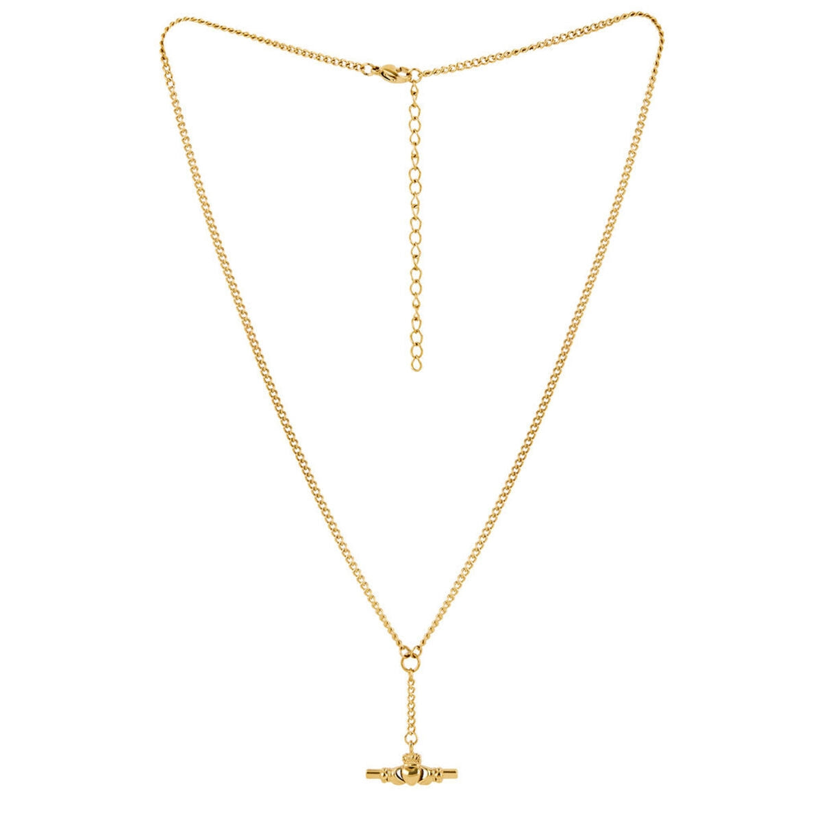 Over & Over Gold 14k Stainless Steel T-bar Necklace