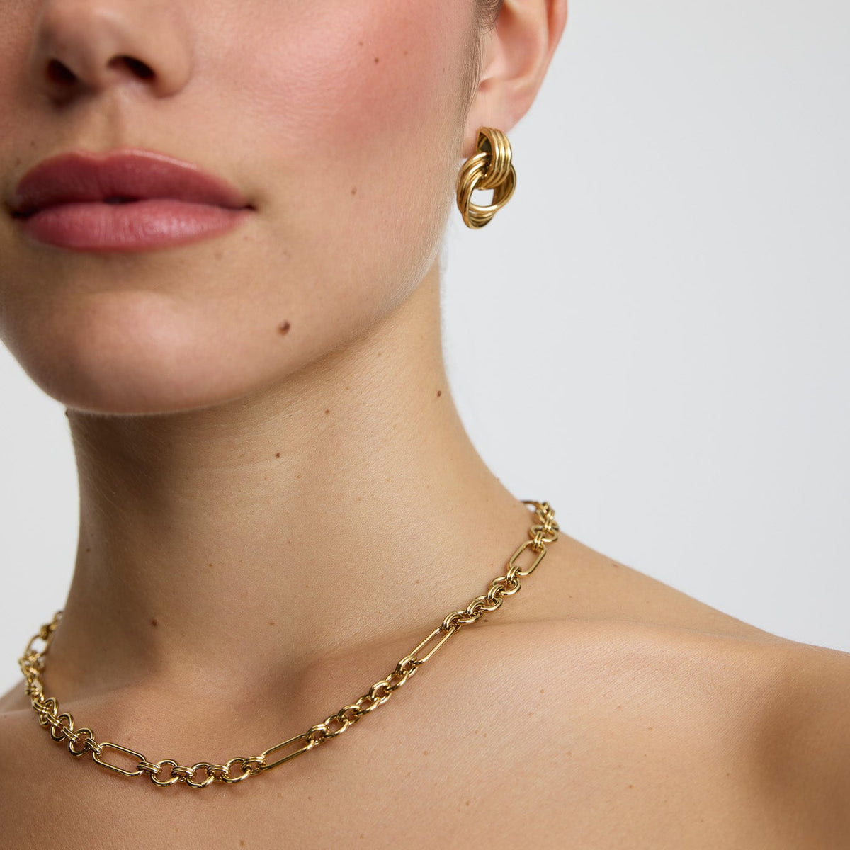 D.Louise Gold Eternal Link Chunky Chain Necklace