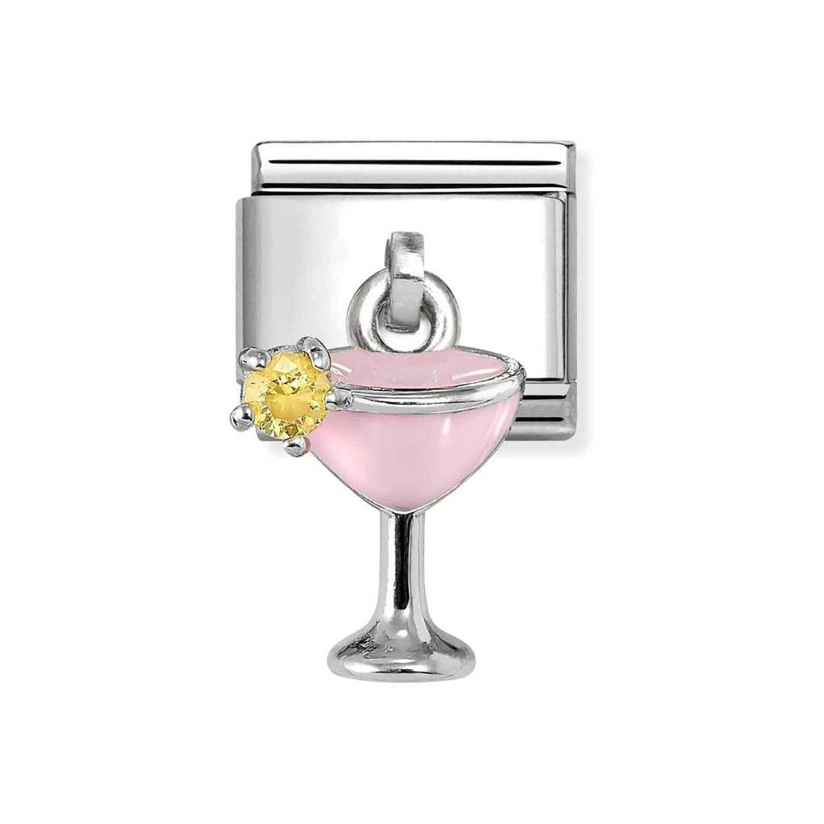Nomination Silver Cocktail Glass Dangle Charm