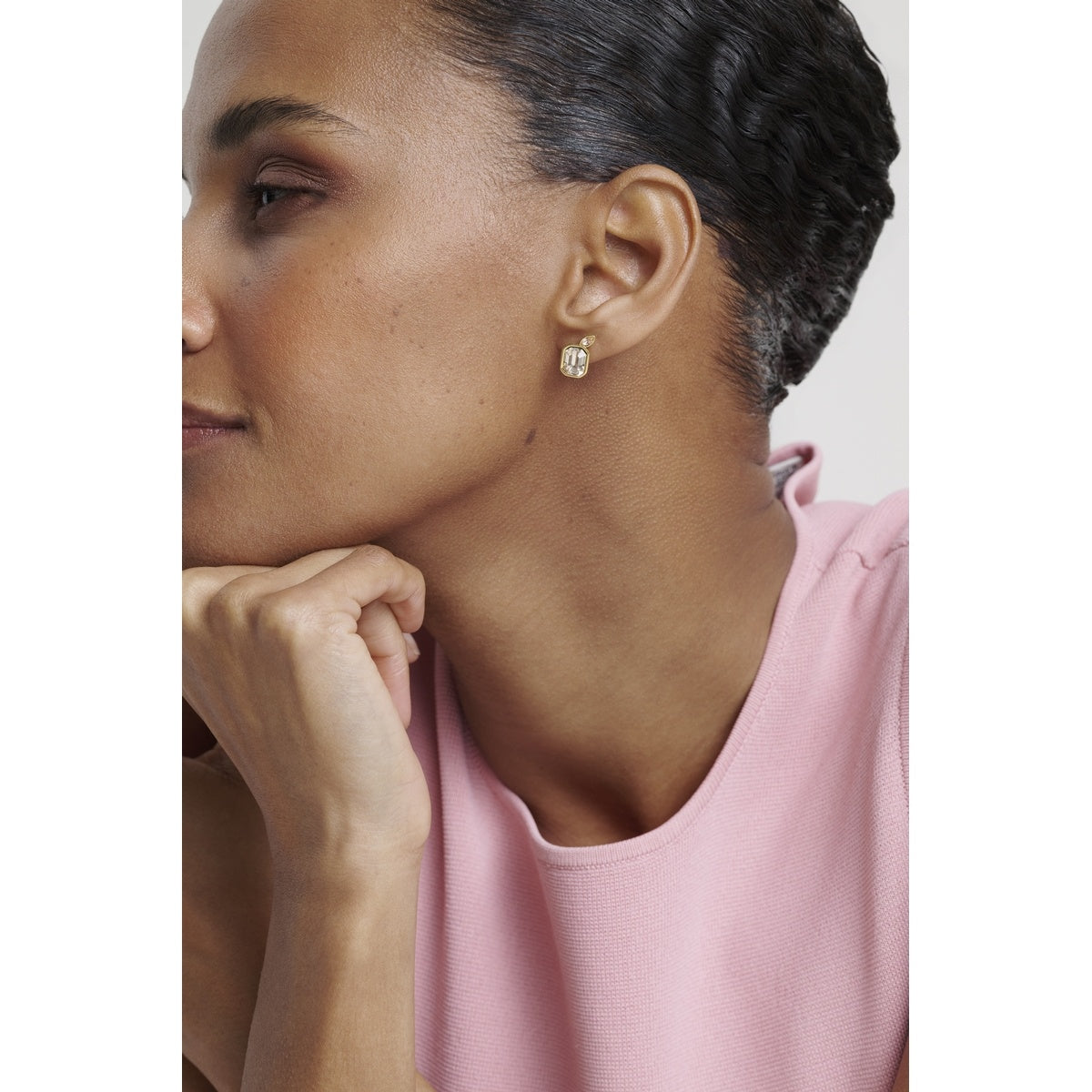 Ted Baker Gold Michelle Mini Crystal Cluster Honey Stud Earrings
