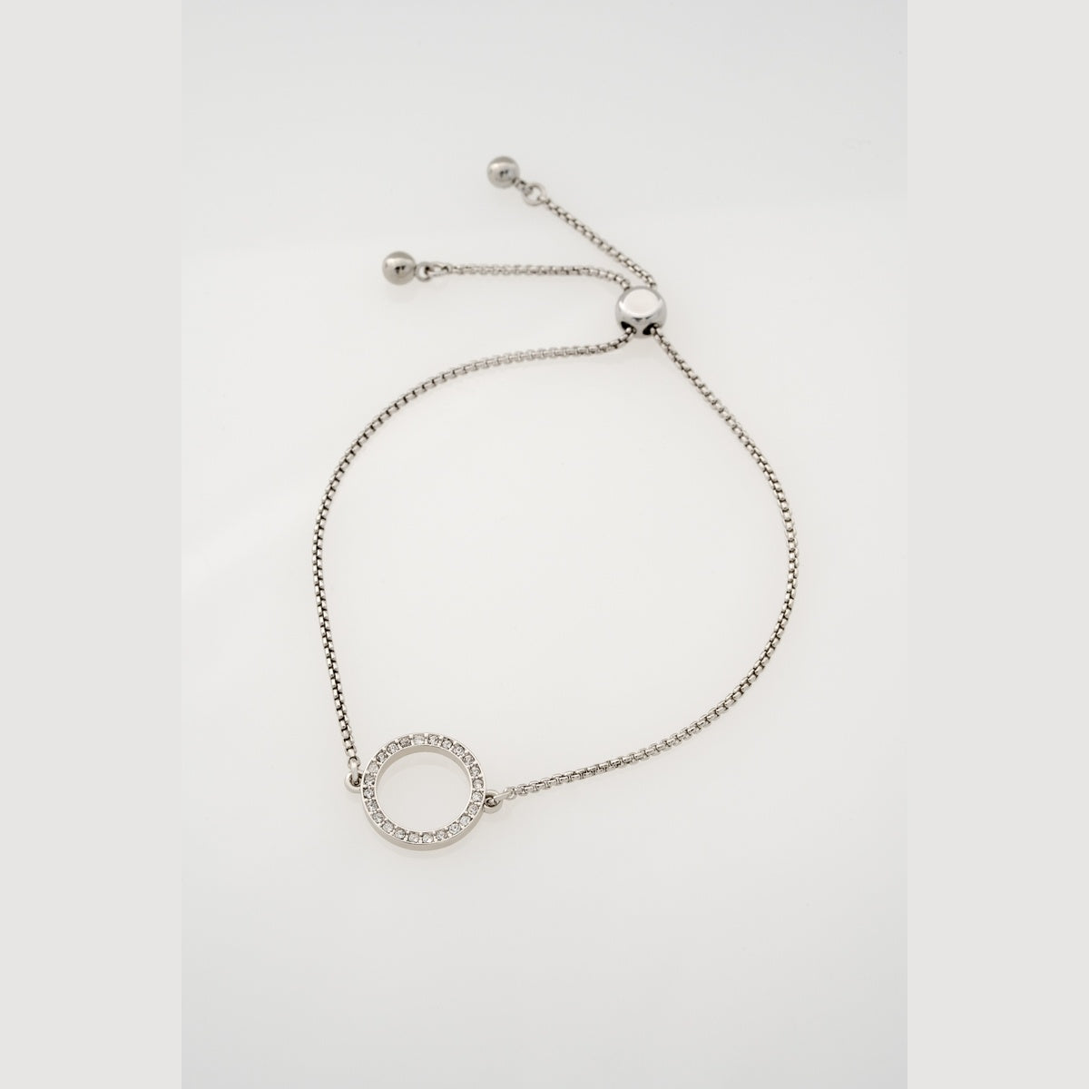 Ted Baker Silver Hela Hoopla Pavé Open Circle Sliding Bracelet