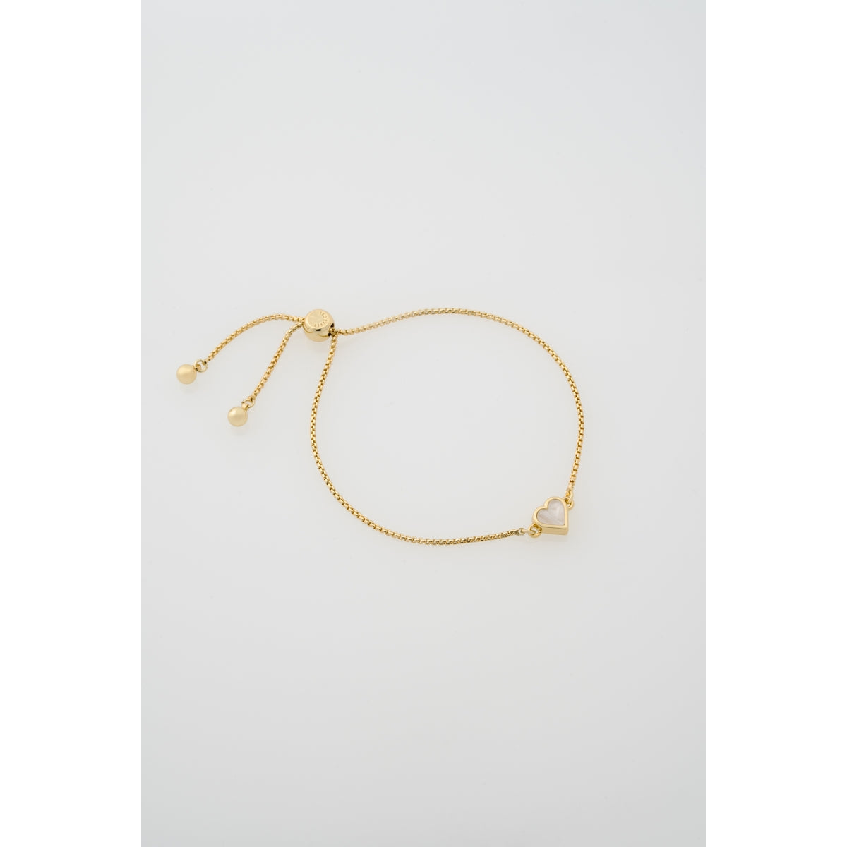 Ted Baker Gold Serena Pearl Shimmer Heart Slider Bracelet