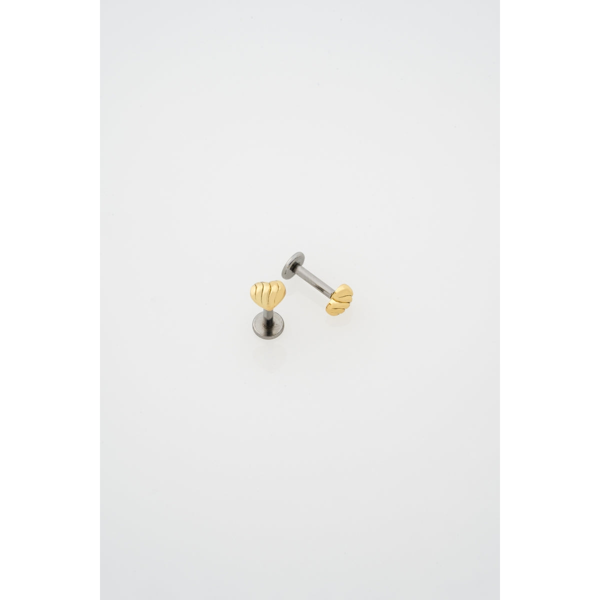 Ted Baker Gold Rochelle Ripple Heart Micro Stud Earrings