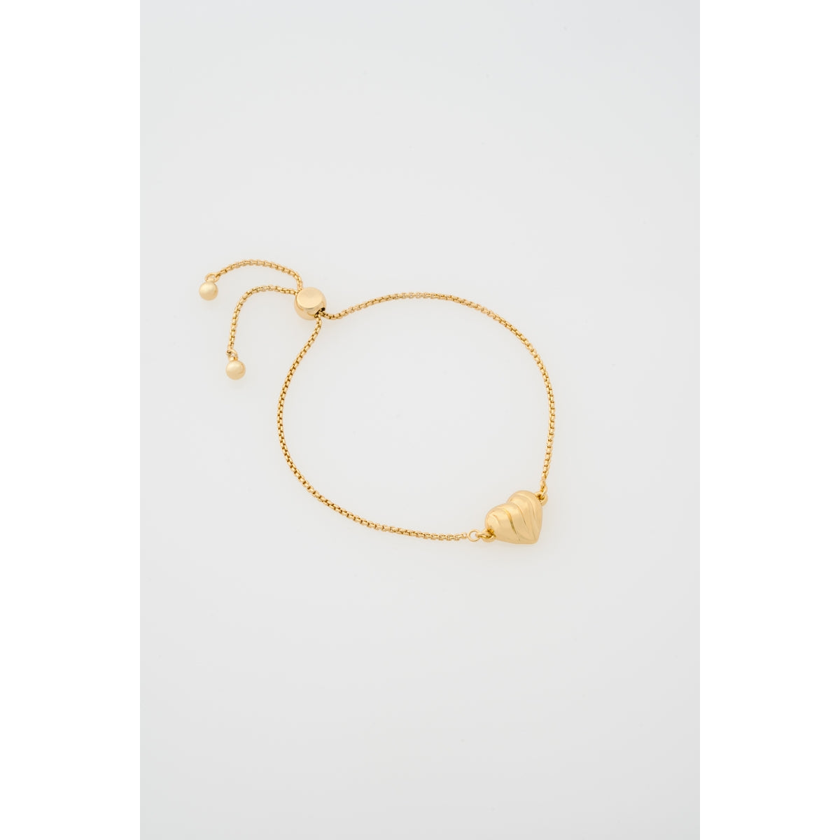 Ted Baker Gold Regina Ripple Heart Slider Bracelet