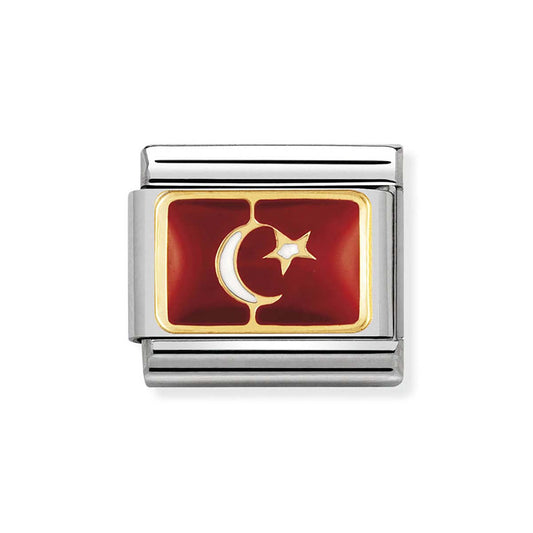 Nomination Turkey Flag Charm
