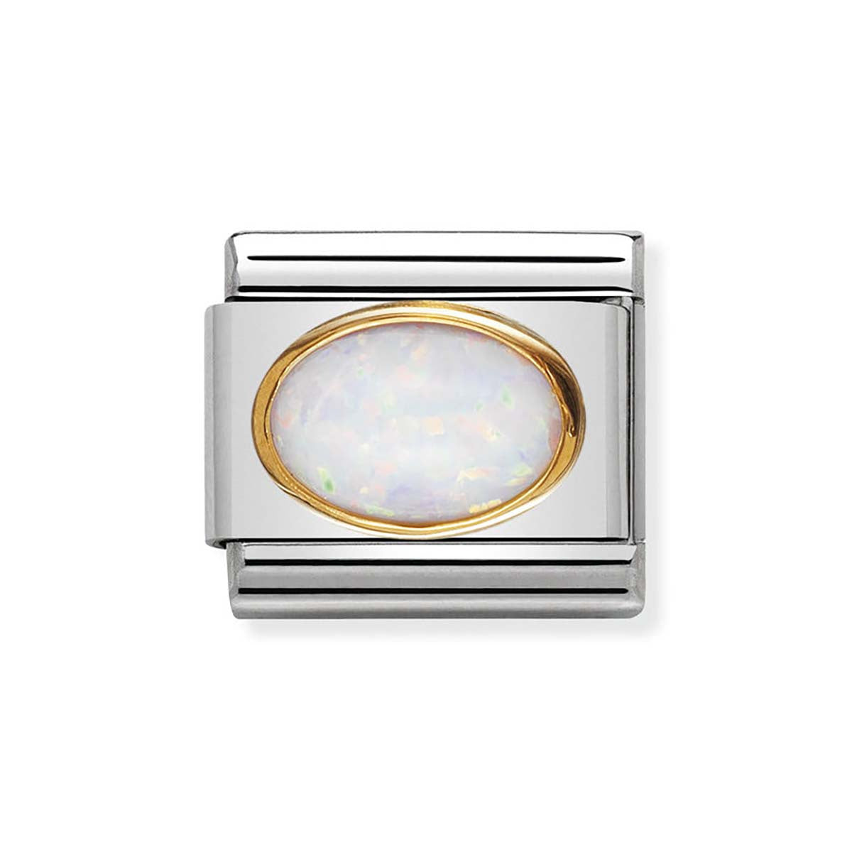Nomination Oval White Opal Charm