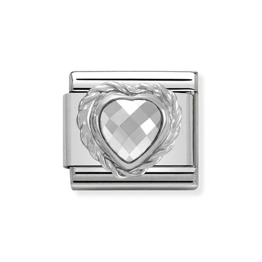 Nomination Clear Crystal Heart Charm