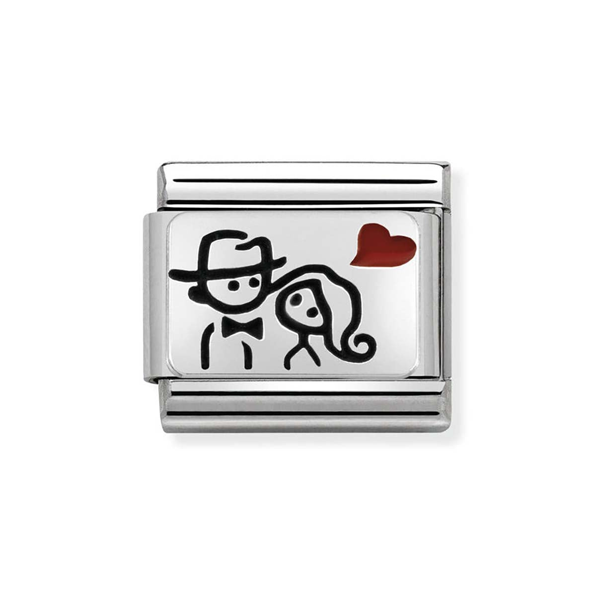 Nomination Silvershine Couple Heart Charm