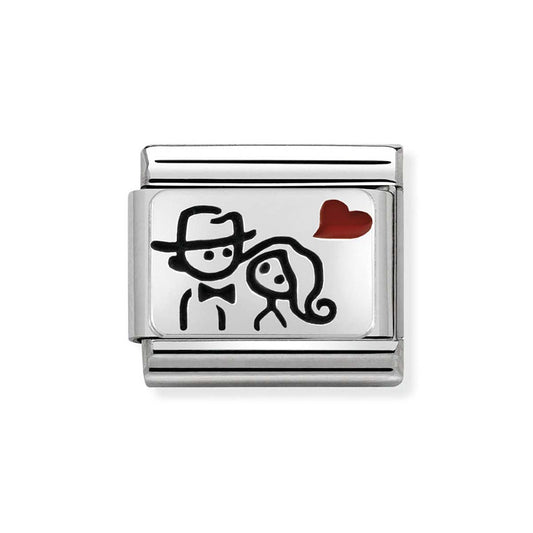 Nomination Silvershine Couple Heart Charm