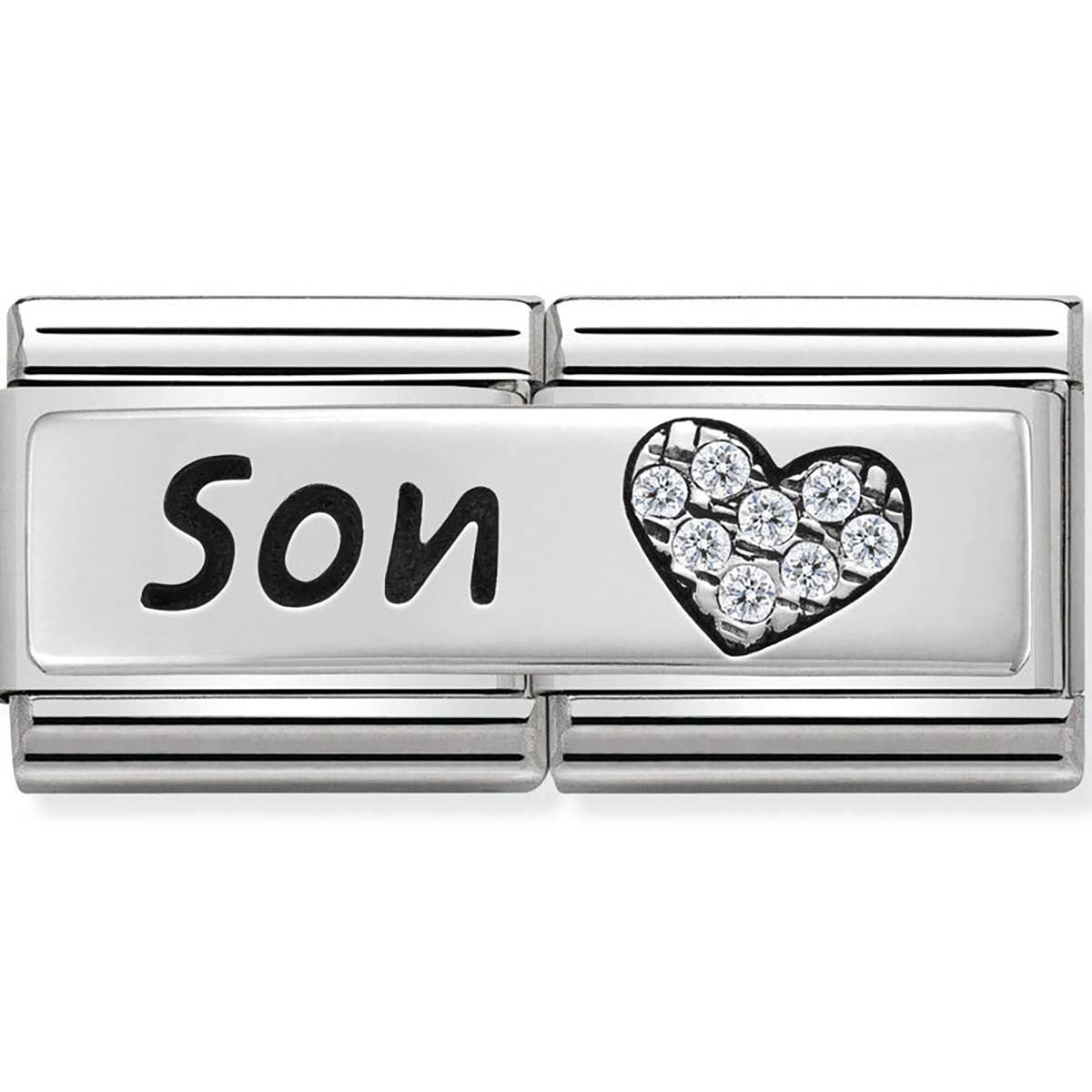 Nomination Silver Son Double Plate Charm