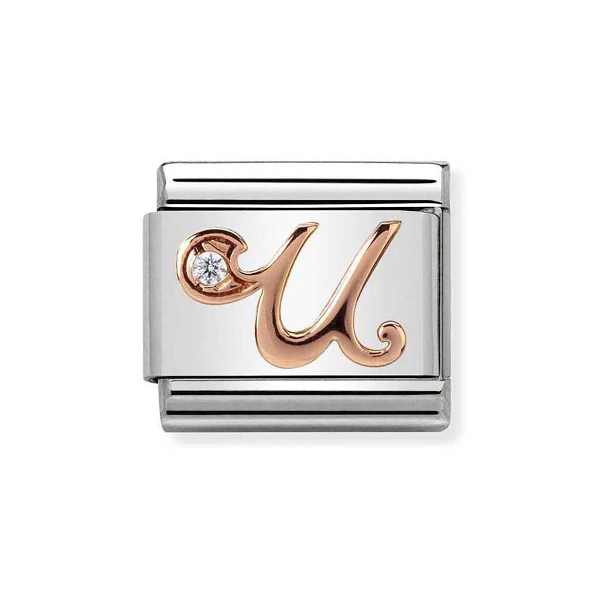 Nomination Rose Gold Letter U Charm