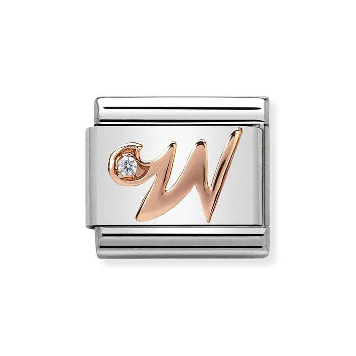 Nomination Rose Gold Letter W Charm