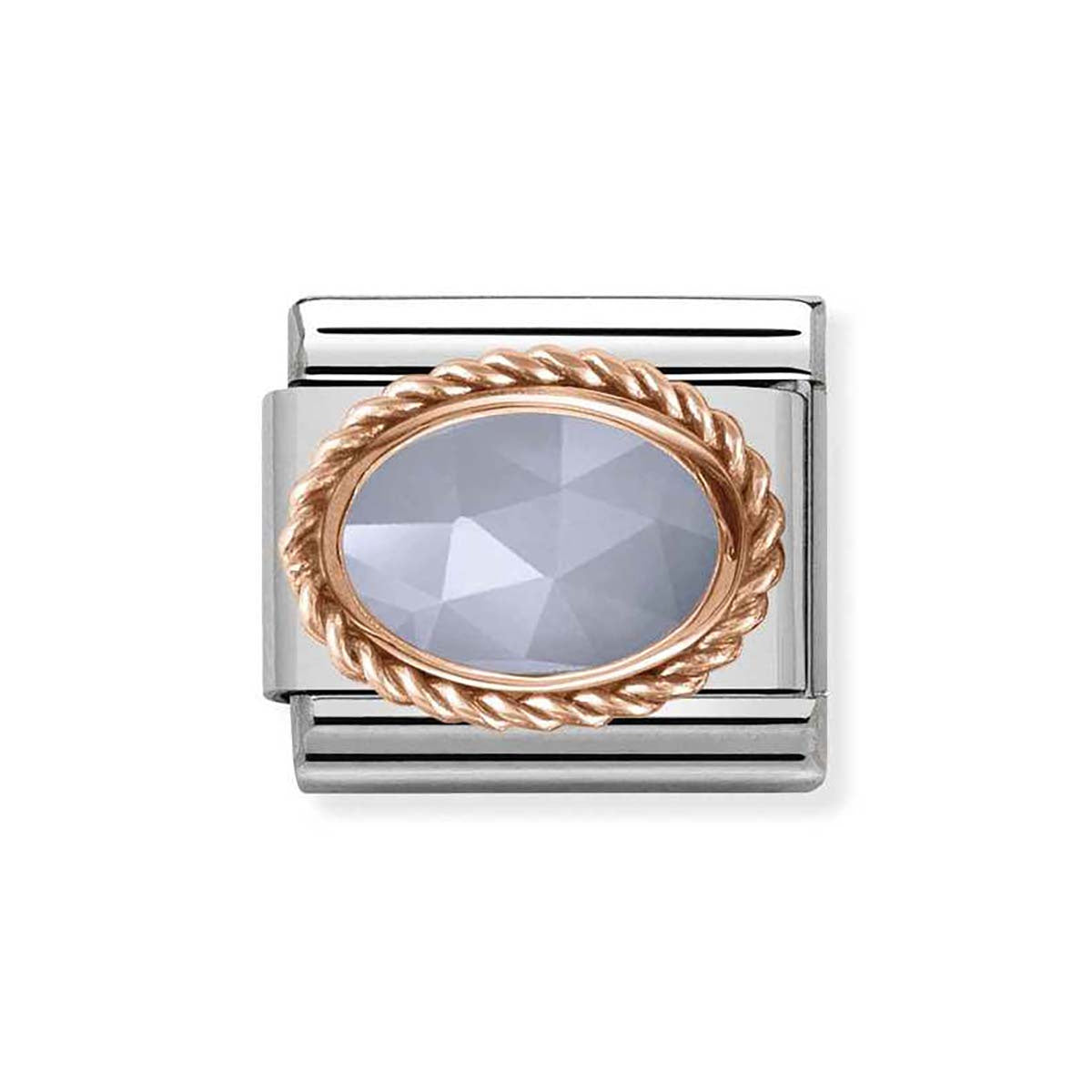 Nomination Rose Gold Blue Agate Stone Charm