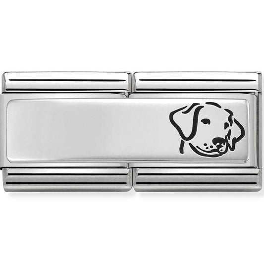 Nomination Silver shine Double Dog Charm