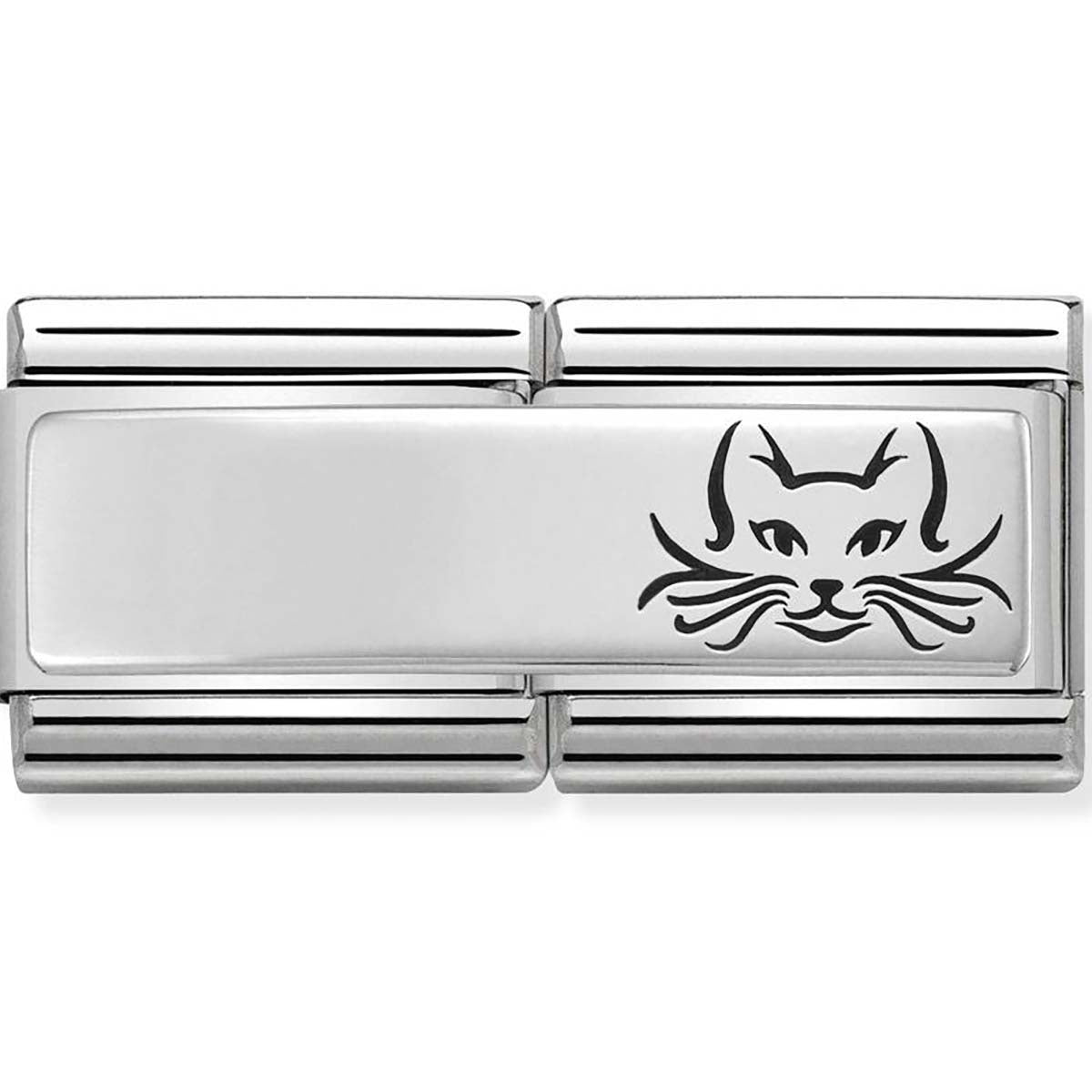 Nomination Silver shine Double Cat Charm