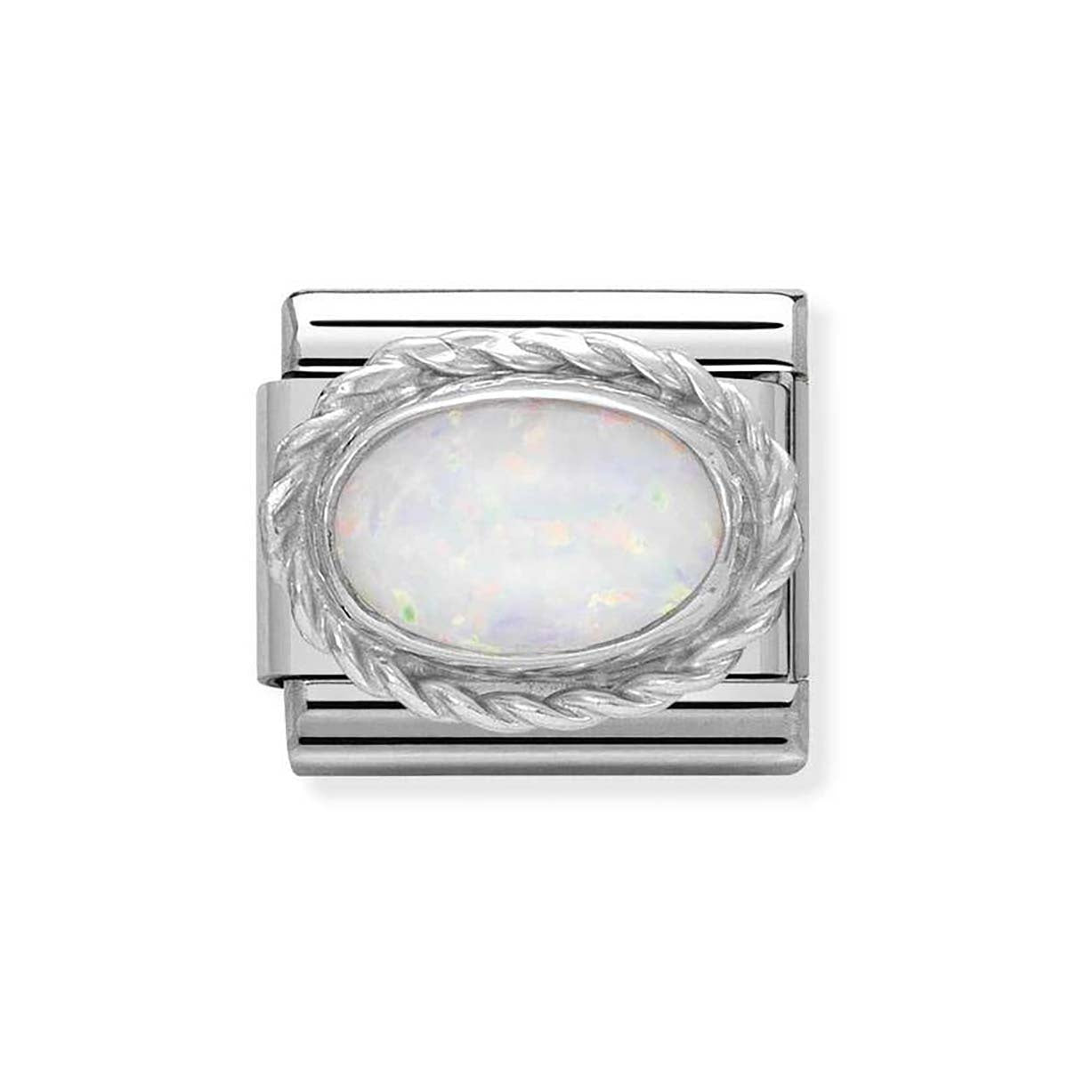 Nomination Framed White Opal Stone Charm