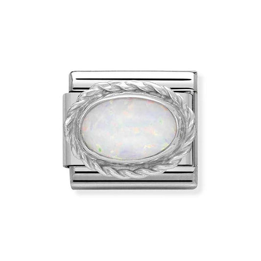 Nomination Framed White Opal Stone Charm